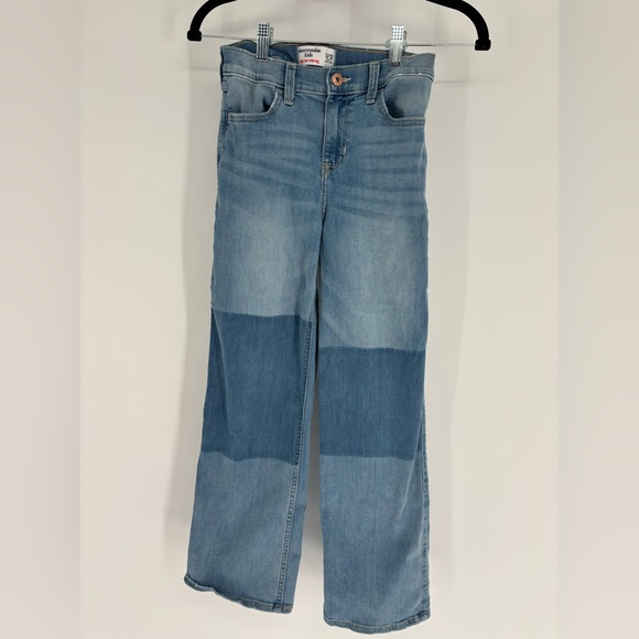 Abercrombie Kids High Rise Wide Leg Girls Jeans - Picture 1 of 9